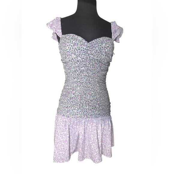 French Connection Enora Breya Verona Ruched Mini Dress Womens Sz 6 NWT Romantic - Picture 4 of 9